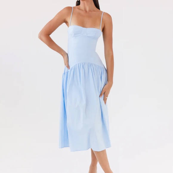 Peppermayo Dresses & Skirts - Peppermayo Yvette corset midi dress in blue NWT